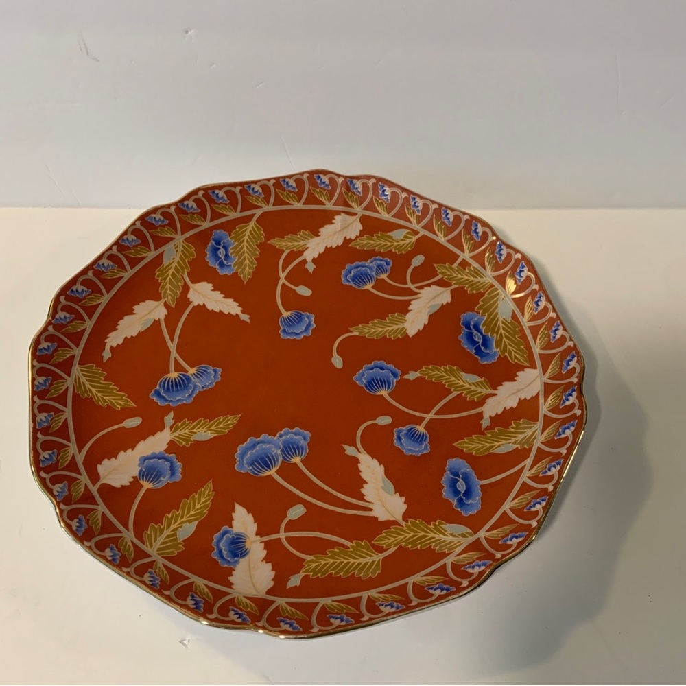 Elan Takahashi San Francisco 1984 Hand Decorated 12 inch Serving plate